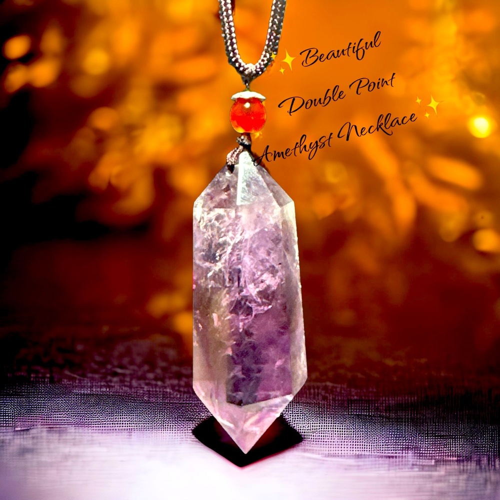 ✨Beautiful Amethyst Double Point Necklace✨